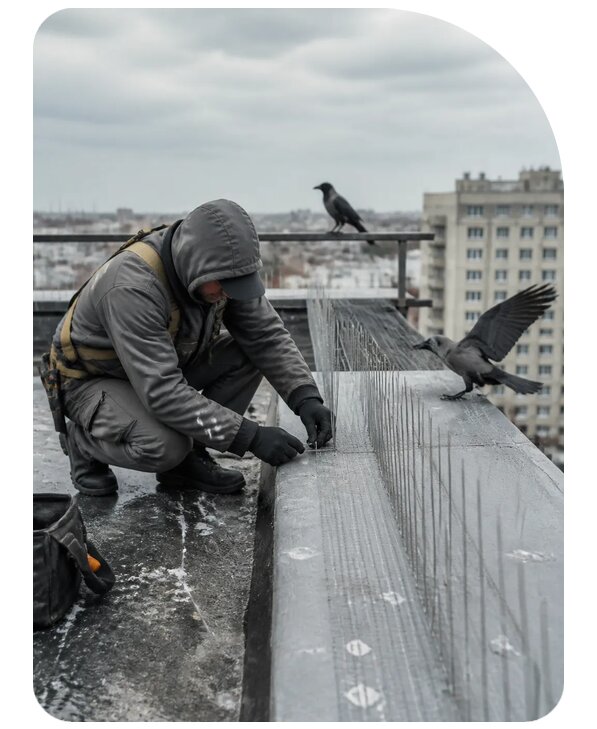 Защита от ворон под ключ в Салехарде по цене от 5352 р. | Сенат-Слх